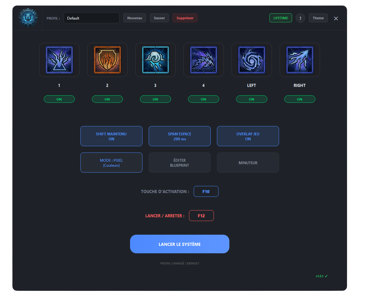 SMD4 — Interface principale avec didacticiel